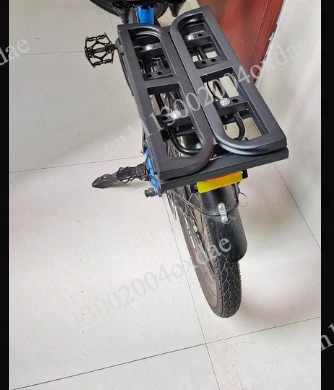 Electric vehicle folding shelf, motorcycle lithium battery bicycle pedal, tail takeaway box plus modified shelf