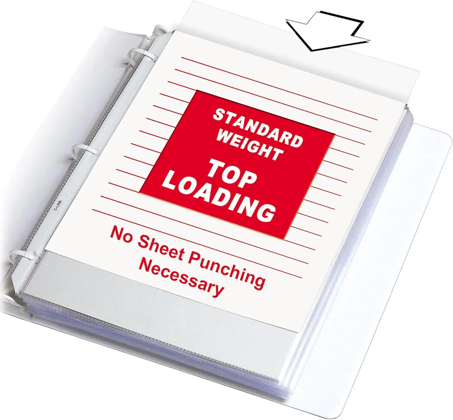 

Top Loading Clear Sheet Protectors, 8.5x11 Inches, 100 Pack, Standard Weight