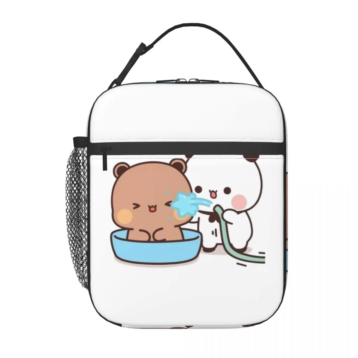 Bubu Dudu Panda y Brownie Bear pareja bolsas de almuerzo con aislamiento térmico mujeres contenedor de almuerzo reutilizable para almacenamiento de viaje caja de alimentos