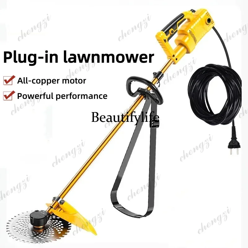 Heavy Duty Handheld Electric Weed Cutter Corded Grass Trimmer with Shoulder Strap Multi-tooth Saw Blade Lawn Edger z189