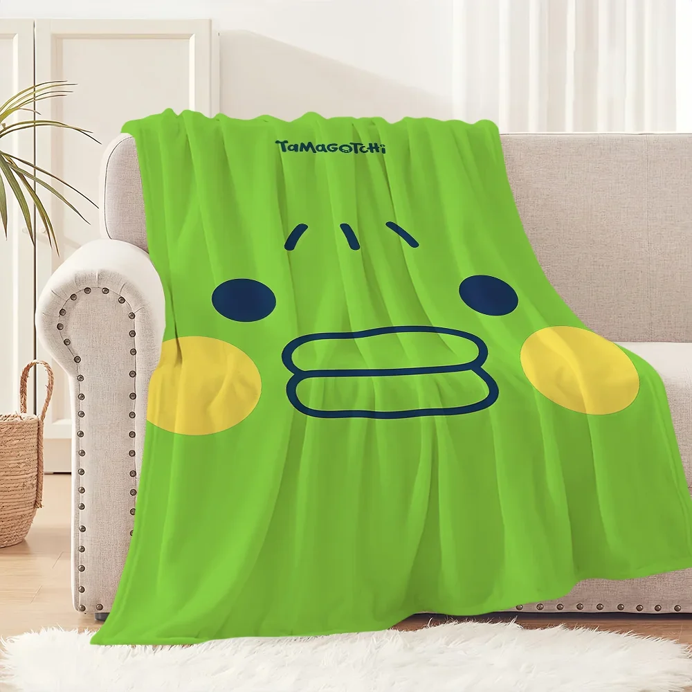 funny art kuchipatchi face Flannel warm comfort  soft plush blanket for sofa living room office bedroom travel gift T-Tamagotchi