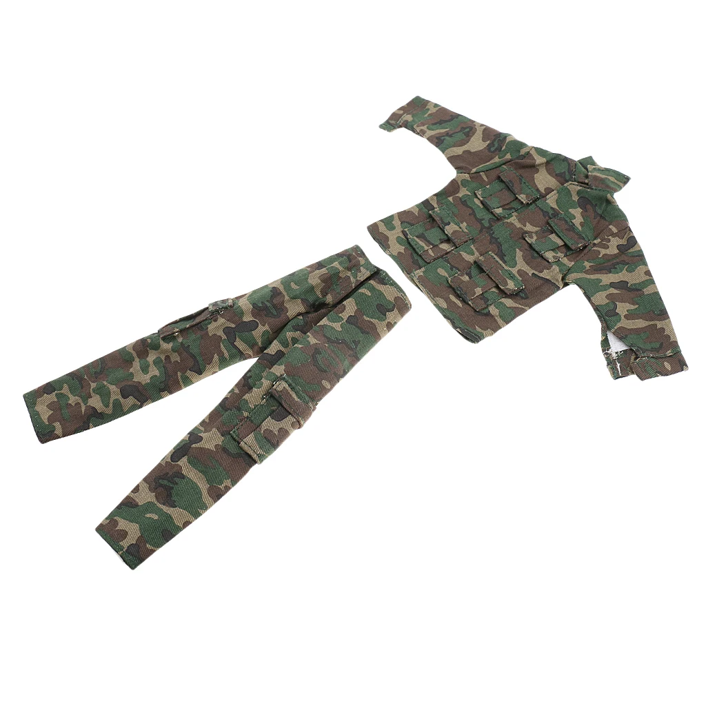 1/6 Scale Clothes Set Soldier Accessories Jungle Camouflage Uniforms Suit for 12