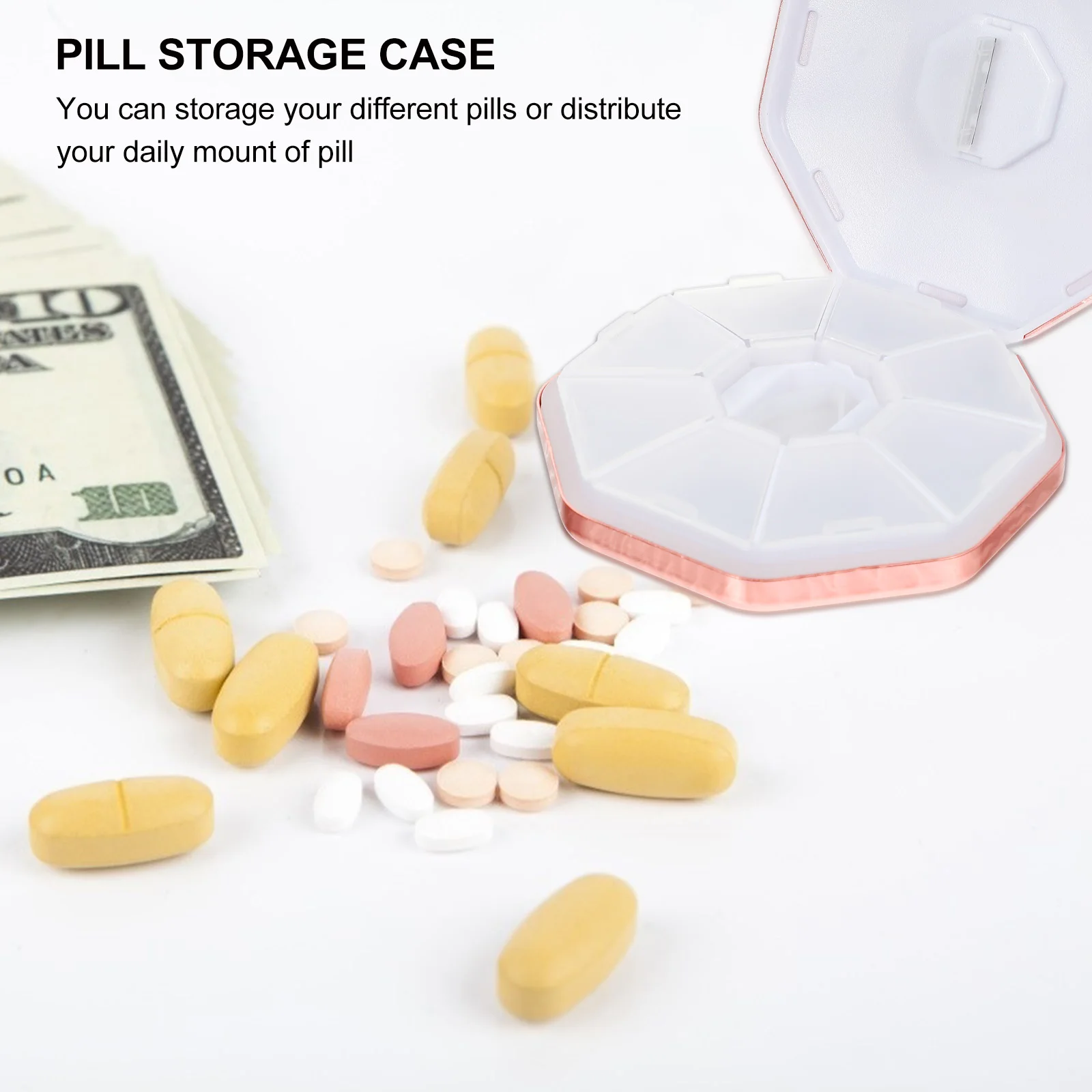 

Aluminum Alloy Pill Storage Box Medicine Box Tablet Pulverizer Portable Travel Home Office Use Practical Pill Storage