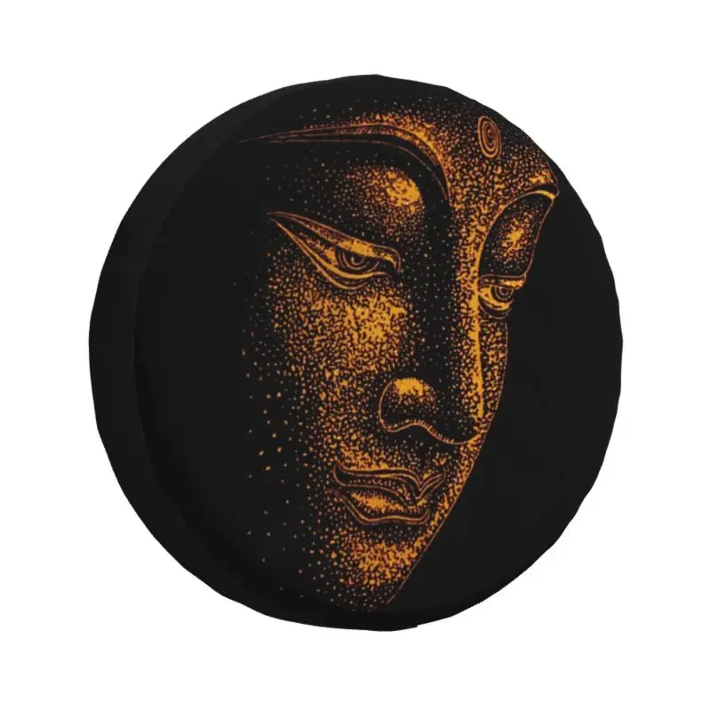 Golden Buddha Tire Cover 4WD 4x4 RV Buddhism Meditation Spiritual Spare Wheel Protector for Honda CRV 14