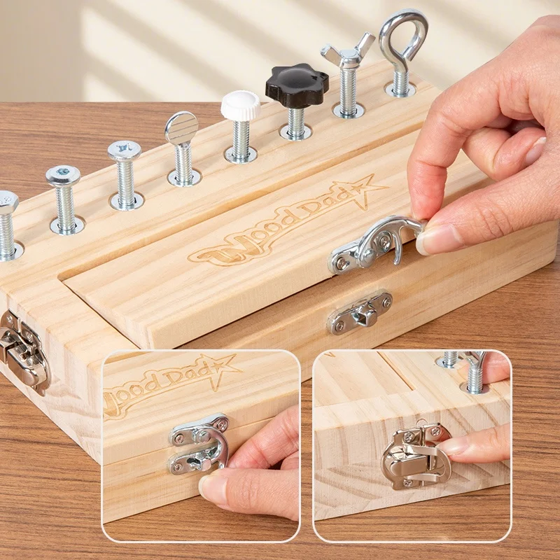 Screw Nut Workbench, Busy Board Educational Toy, Kids Hand Eye Coordination Training Tool view 4