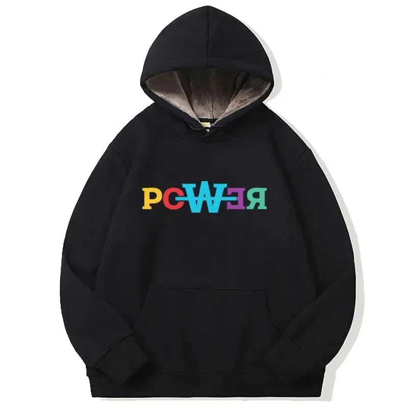 Kpop GD POWER MV Same Style U Letter Printed Grey Hiphop Hoodie Men's And Women's Casual Hoodie