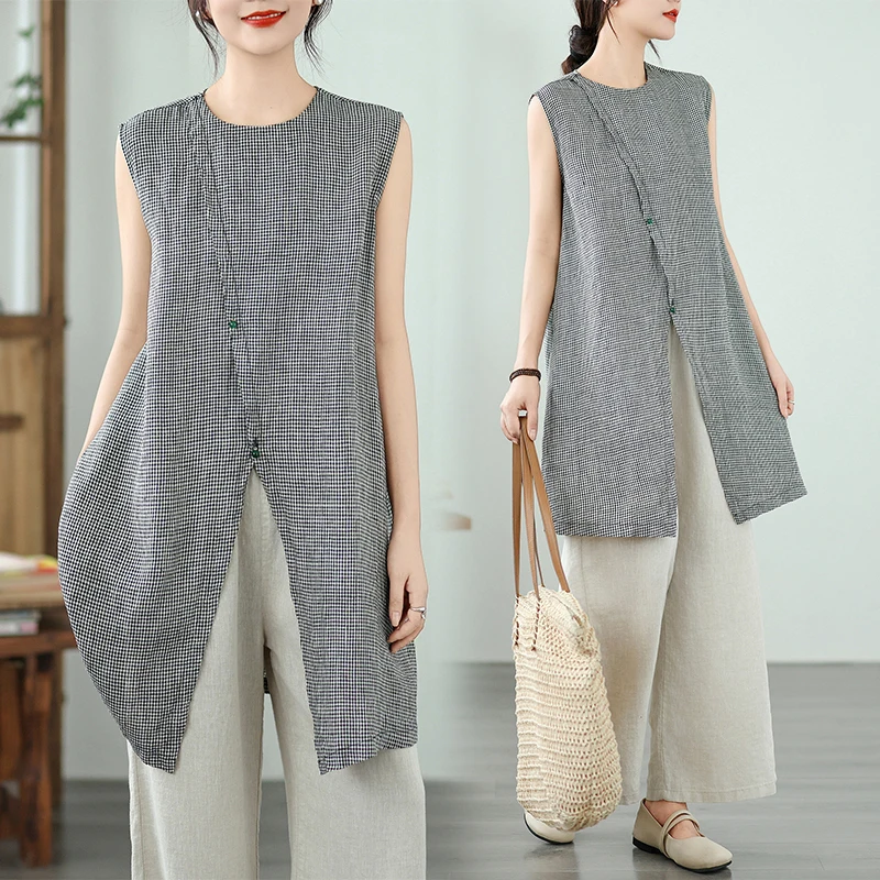 Estate cotone lino sciolto dimagrante Svel Midi irt Dr vita alta sottile gonna su misura copertura totale Bal Design