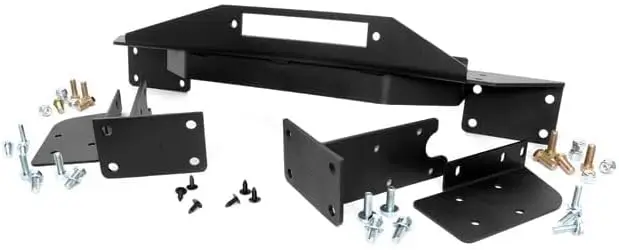 Winch Mounting Plate For 1993-1998 Jeep Grand Cherokee Zj - 1049, Black