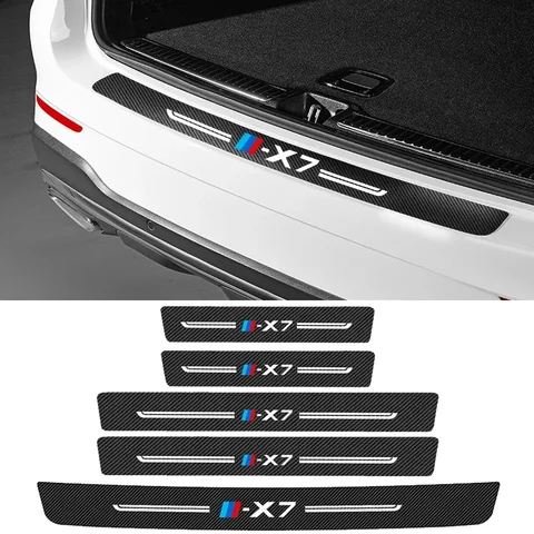 Накладка на порог из карбона для BMW X7 2025 года, защита заднего порога автомобиля, наклейка на порог E30 E36 E39 E46 E60 E90 E34 F30 F10