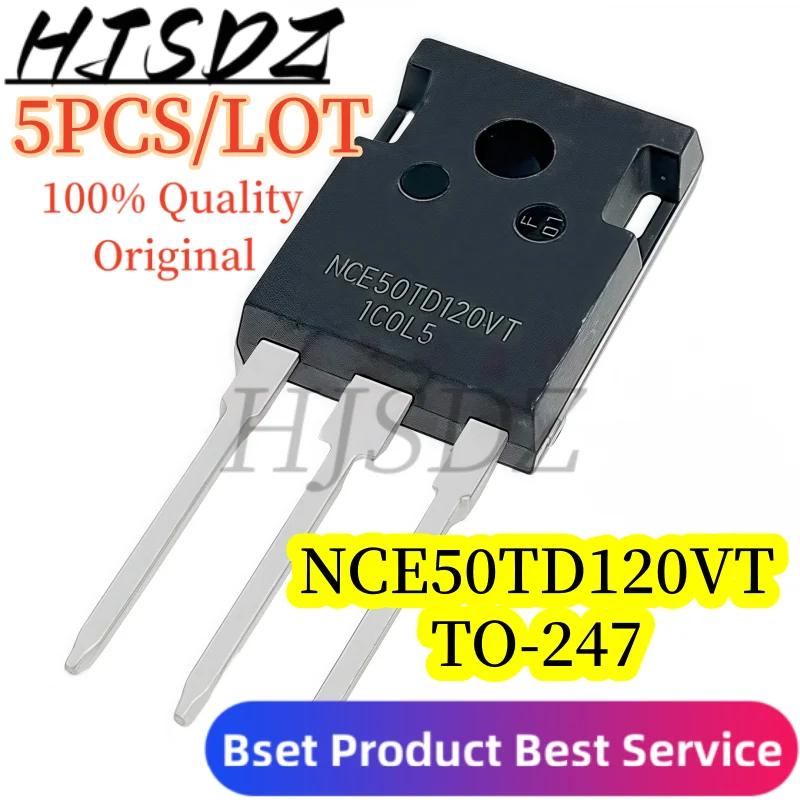 100% 품질 원본【5PCS/LOT】NCE50TD120VT 재고 있음 TO-247 IGBT 파워 트랜지스터 50A 1200V 직접