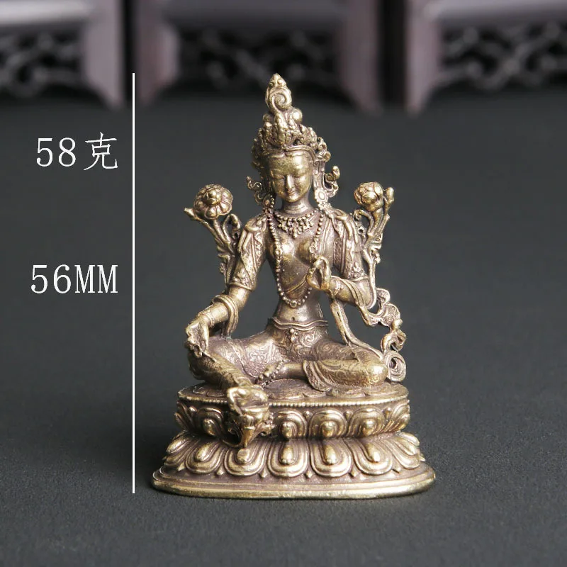 Brass Buddha Statue Tabletop Ornament Miniatures Tibetan Buddha Statues Figurines Home Desk Decorationdesk Accessories