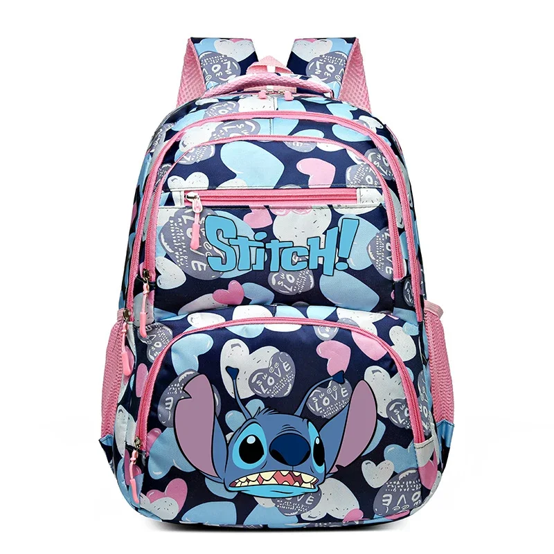 Disney Lilo&stitch Women Student Large Capacity School Bags for Girls Teenager Multi-pocket Schoolbag Rucksack Laptop Backpack