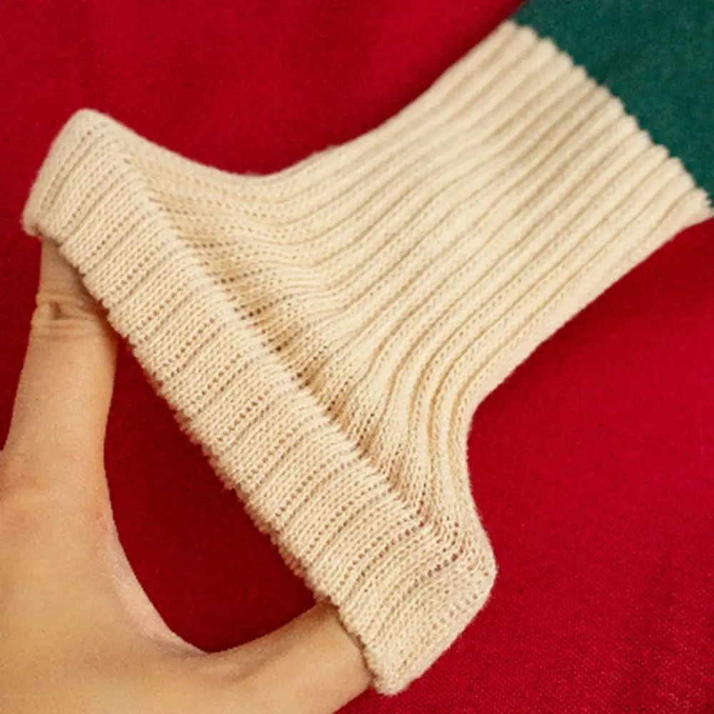 Breathable Cotton Children Christmas Socks Elk Cartoon Hosiery Thicken Cloth Accessories Mid-Tube Socks