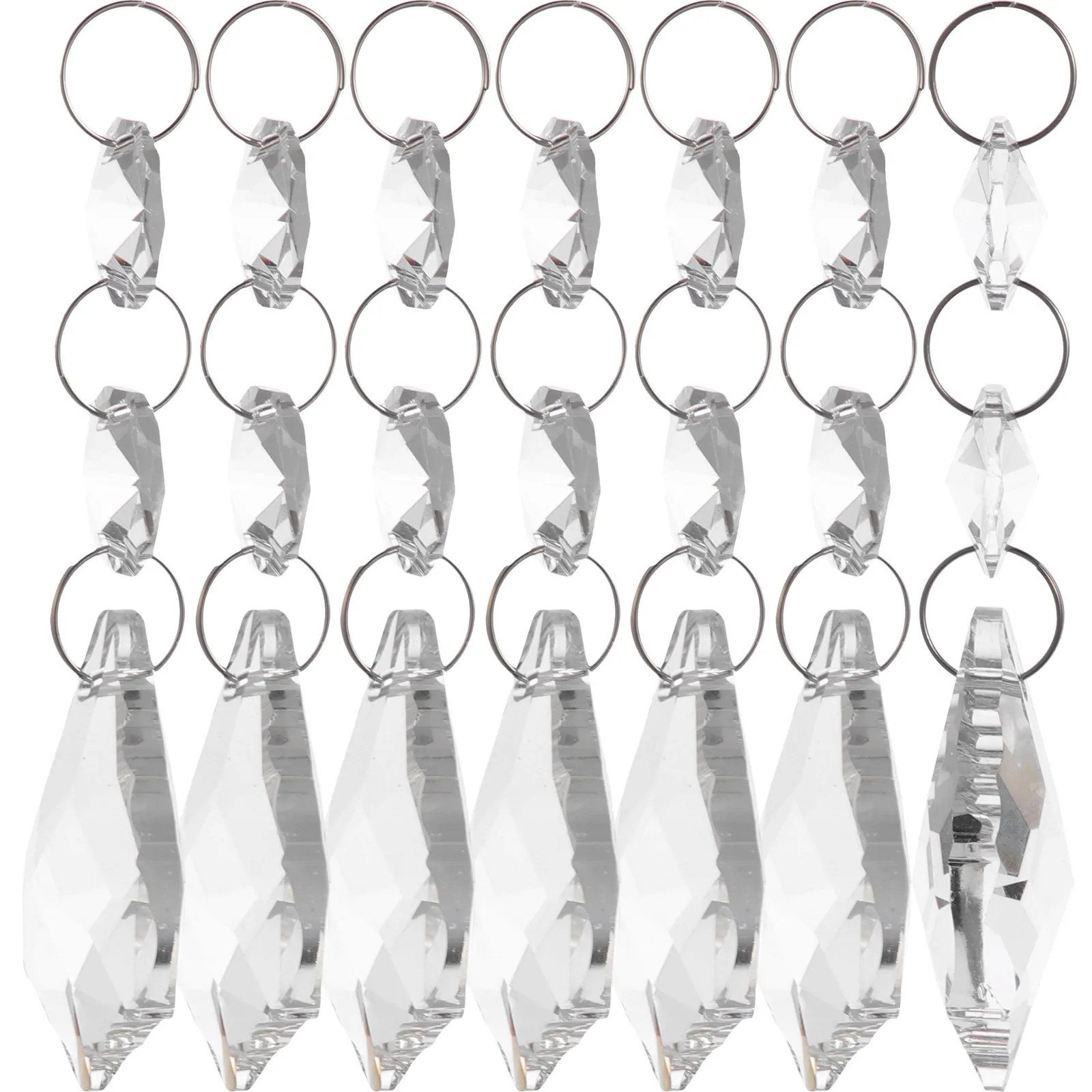 

10Pcs Crystal Prisms Pendant Hanging Crystals Premium Transparent Decorations for Chandeliers Lights Wedding Lighting