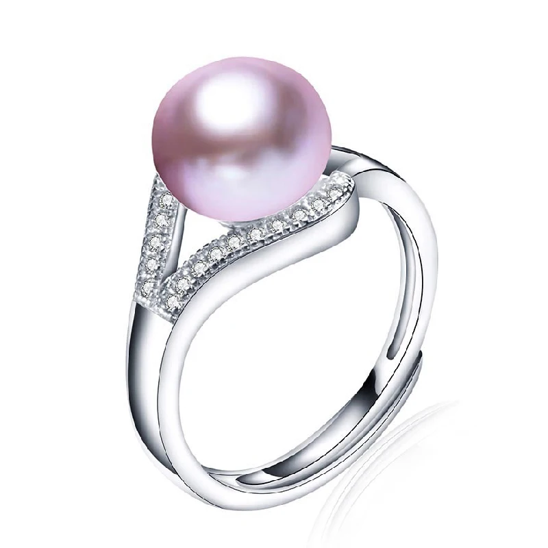 HuiSept Fashion Silver 925 Jewelry Pearl Zircon Ring Accessories for Women Wedding Engagement Party Gift Finger Rings Wholesale