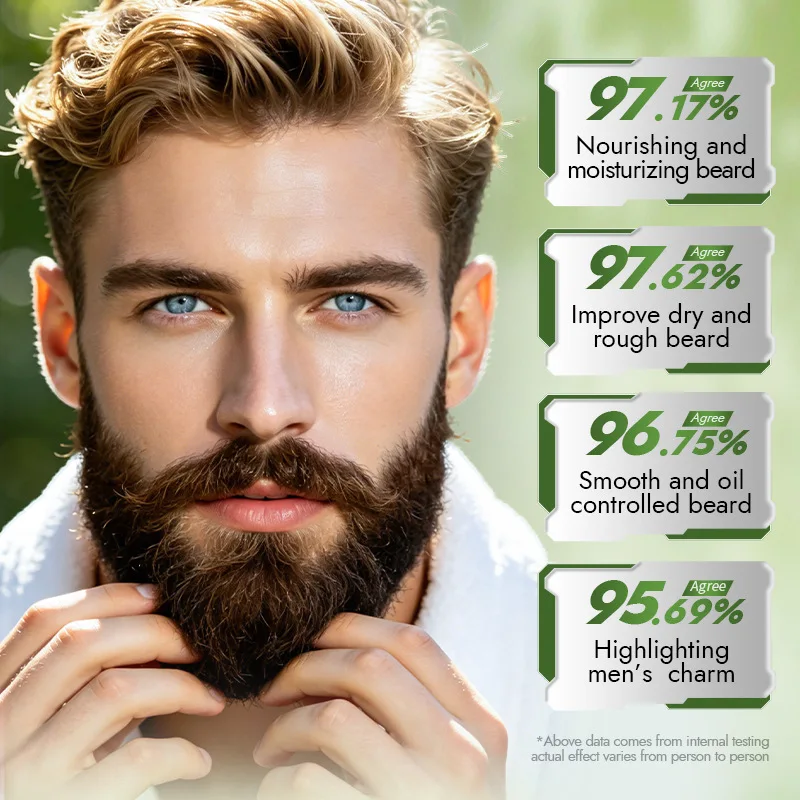 Men's Beard Care Grooming Rosemary Extract Beard Balm 50g Moisturizing Softener Styling Nourishing Male Shaving Creams 1PCS