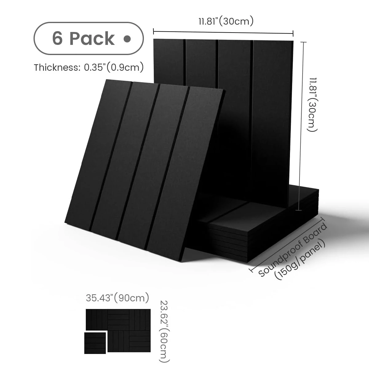 Large Felt Wall Tiles Cork Bulletin Pin Note Photo Boards Decor for Home Office Ceiling Living Room Sound Proof Acoustic Panels