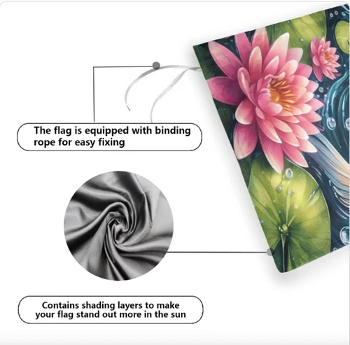 الملونة كوي بركة في الهواء الطلق ترحيب حديقة العلم ديكور الربيع الولايات المتحدة الأمريكية 12x18 VVL