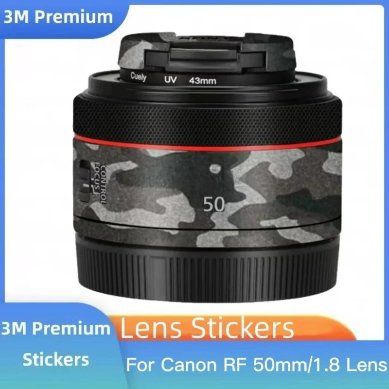 

Для Canon RF 50 мм F1.8 STM наклейка кожа Виниловая оберточная пленка корпус объектива камеры Защитная Наклейка защитное покрытие RF50MM 50 1,8 F/1,8 STM