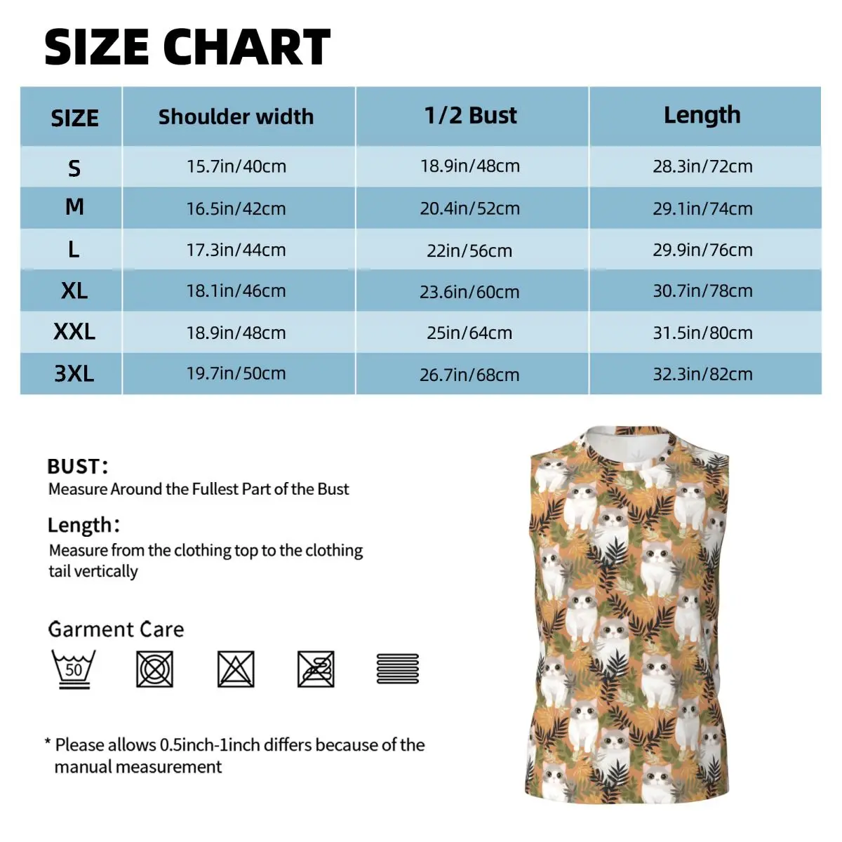 Gray Ginger And Siamese Kittens Cats Men Printed Sleeveless T-shirt Casual Hip Hop Street Style Beach Holiday Tank Tops