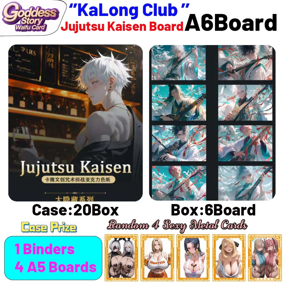 2025 Newest KaLong JJK All Arcylic A6 Boards Jujutsu Kaisen Trading Cards Gojo Satoru Doujin Kids Hobby Collection Toy & Gifts