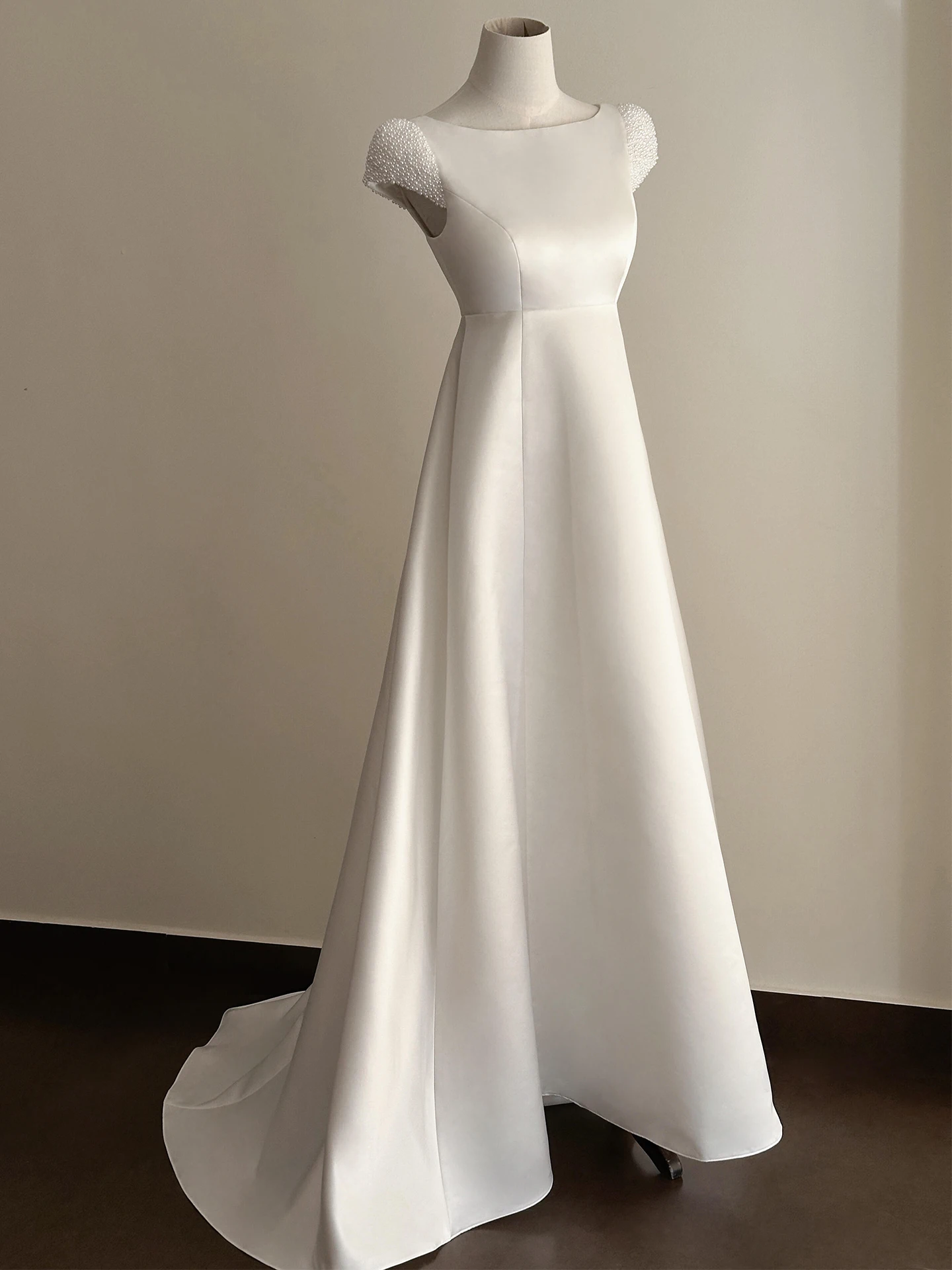 

Элегантное атласное свадебное платье с легким шлейфом для помолвок и торжественных мероприятий, роскошное матовое платье для невесты