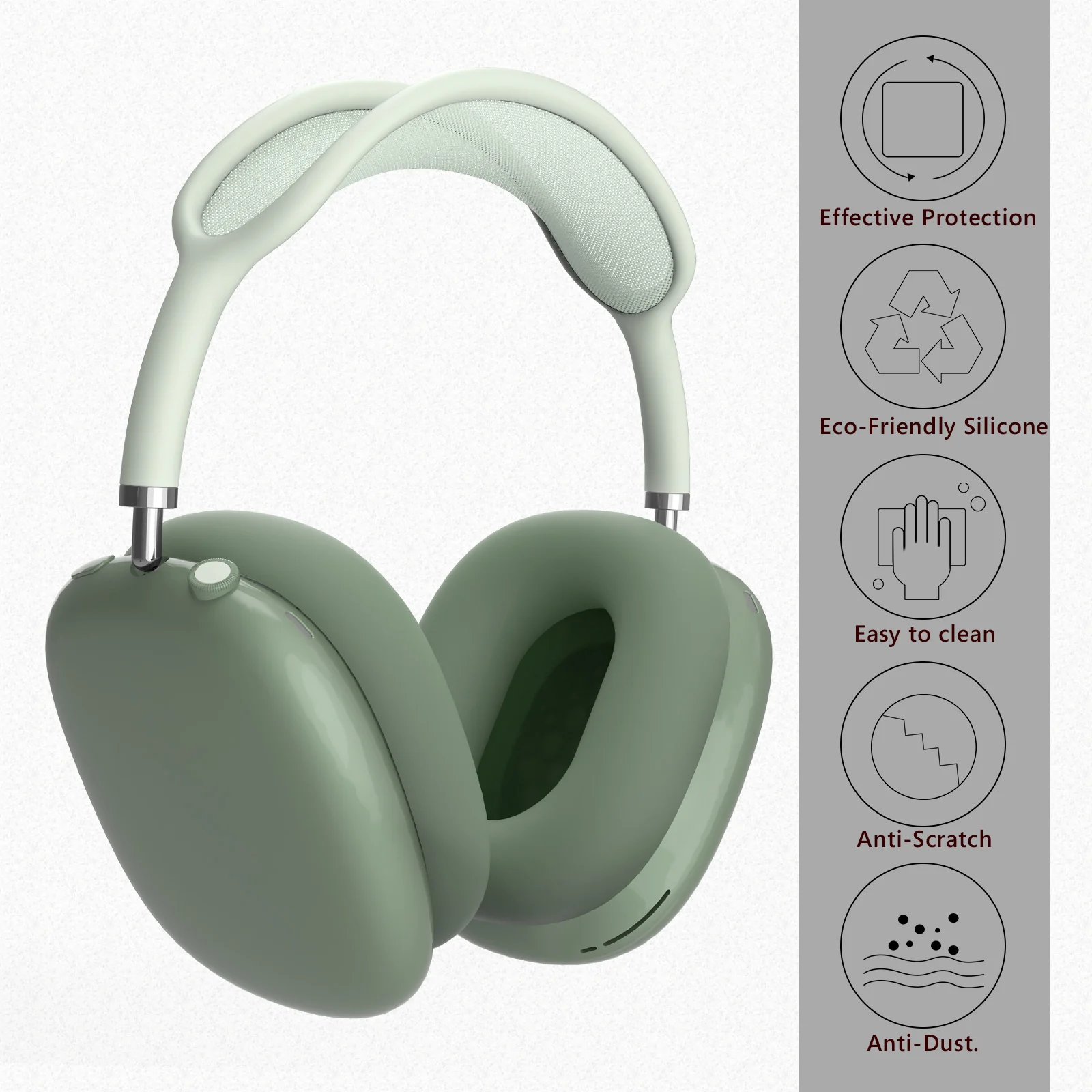 Geekria Silicone Earpad Covers Compatible With AirPods Max, Earpad Protector / Earphone Covers / Earpad Cushion / Ear Pad