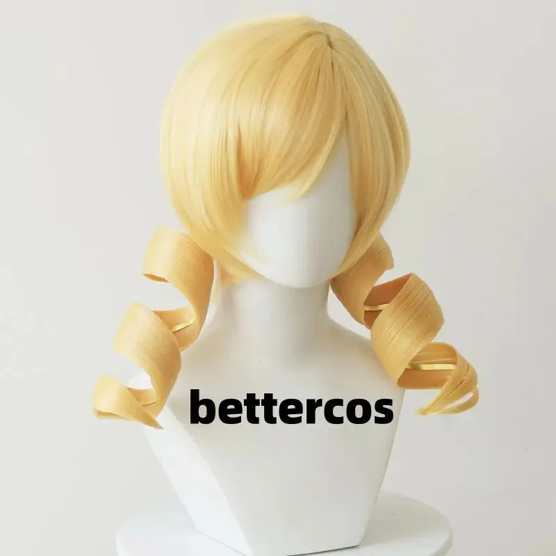 

Puella Magi Madoka Magica Tomoe Mami Cosplay Wig Golden Blonde Synthetic Wavy Hair Women Wigs Costume Party Prop
