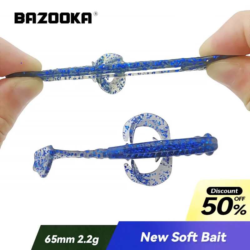 Bazooka Angel köder 65mm 2,2g neue schwimmende fliegende Fische t Schwanz weiche Köder Schwimm köder Jigging Gummi künstliche Hecht Bass Forelle