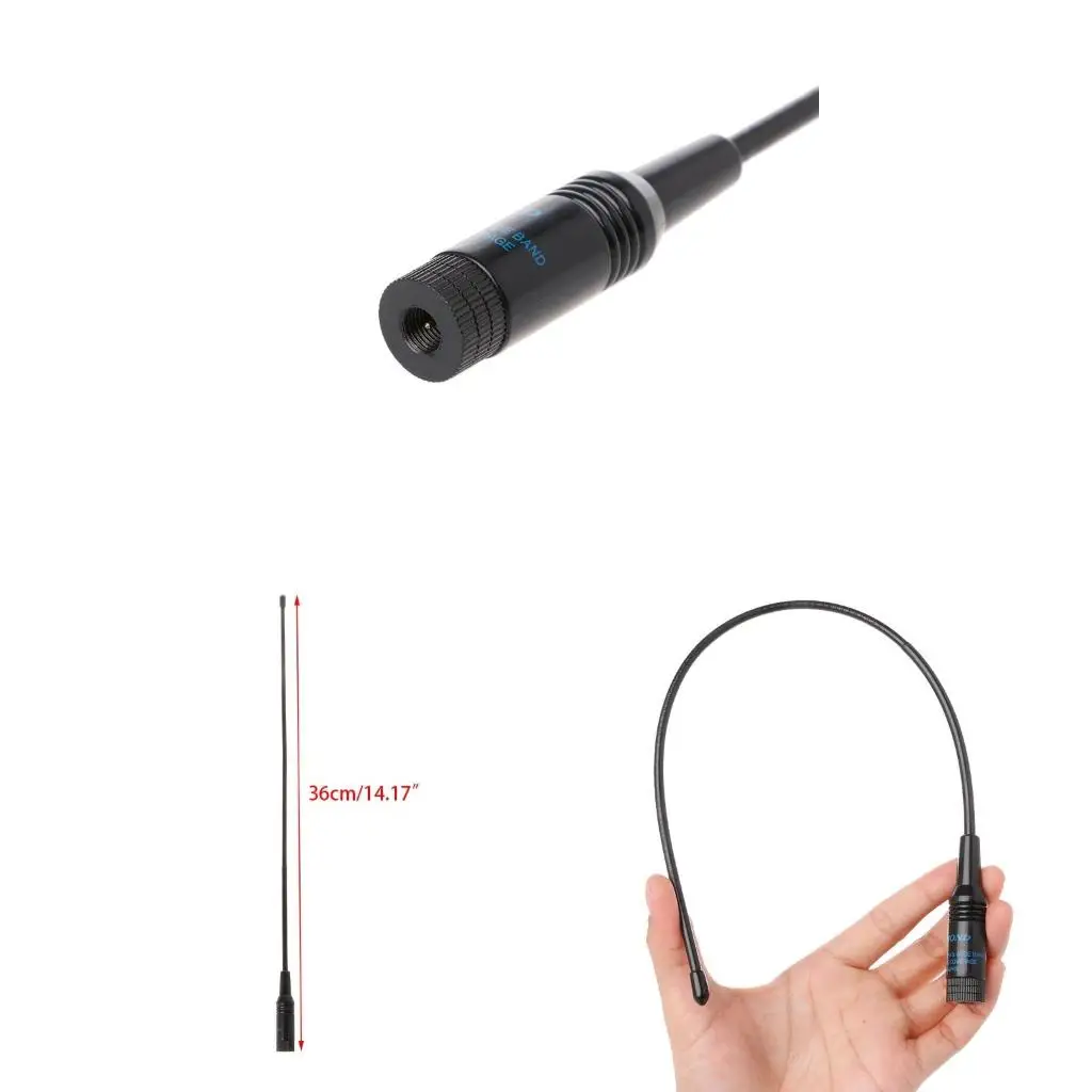  Dual Band Walkie Talkie Handheld Radio Antenna VHF/UHF SMA-Male for BaofengUV-5R
