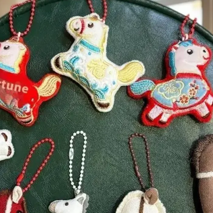 

Year of the Horse Festive Doll Pendant, Chinese Style Keychain Ornament