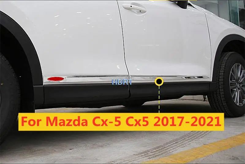 

Car Styling Chrome Door Side Line Body Molding Garnish Trim Cover Strip Decoration Stainless steel For Mazda Cx-5 Cx5 2017-2021