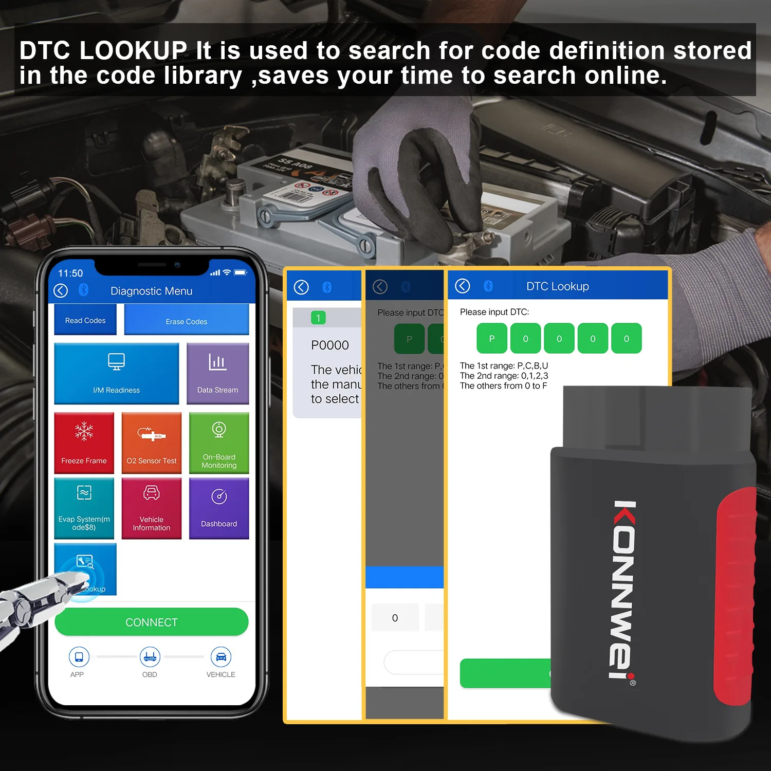 Auto Scanner For KONNWEI KDIAG MINI Full System Reset SAS EPB OBD All Car Systems Diagnose 16Pin OBD2 Car Diagnostic Tool 2023