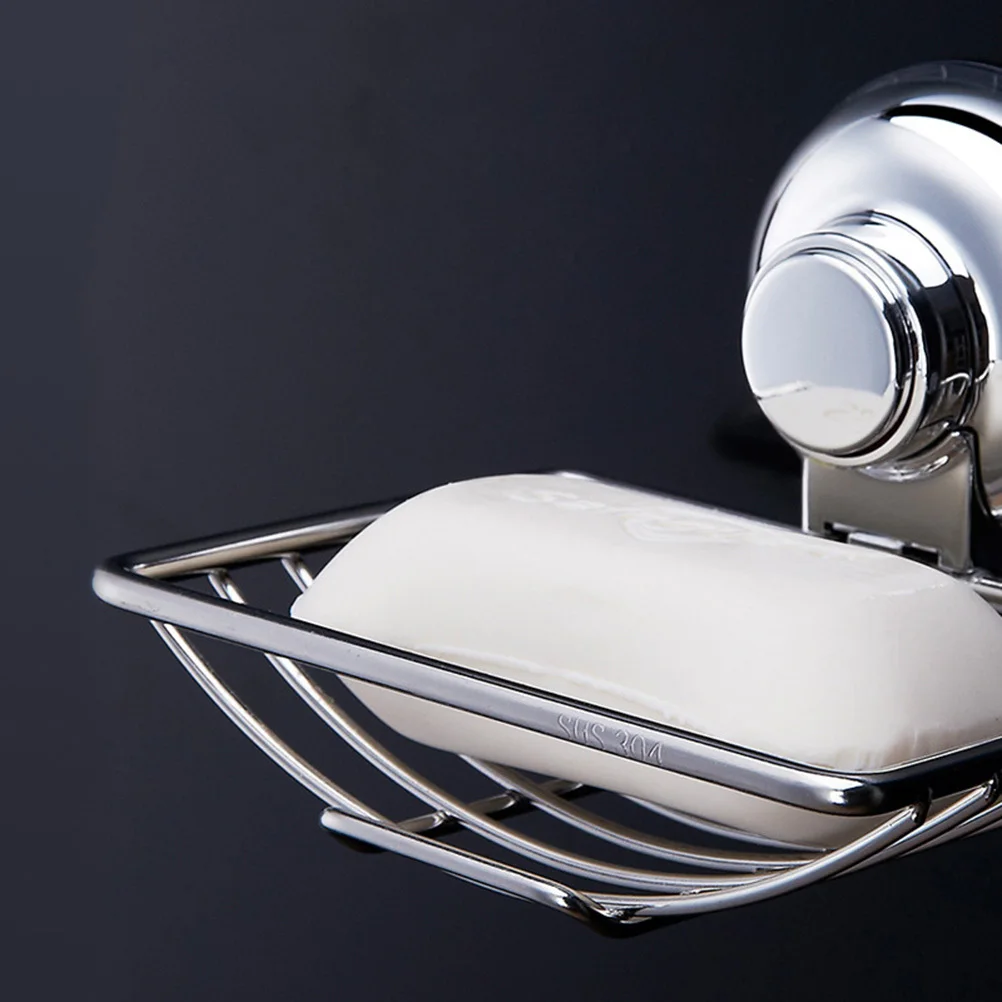 صندوق من الفولاذ المقاوم للصدأ فضي يُعلق على الحائط ملحقات الحمام حامل الصابون صينية الصابون المقاومة للصدأ توفير المساحة للديكور المنزلي