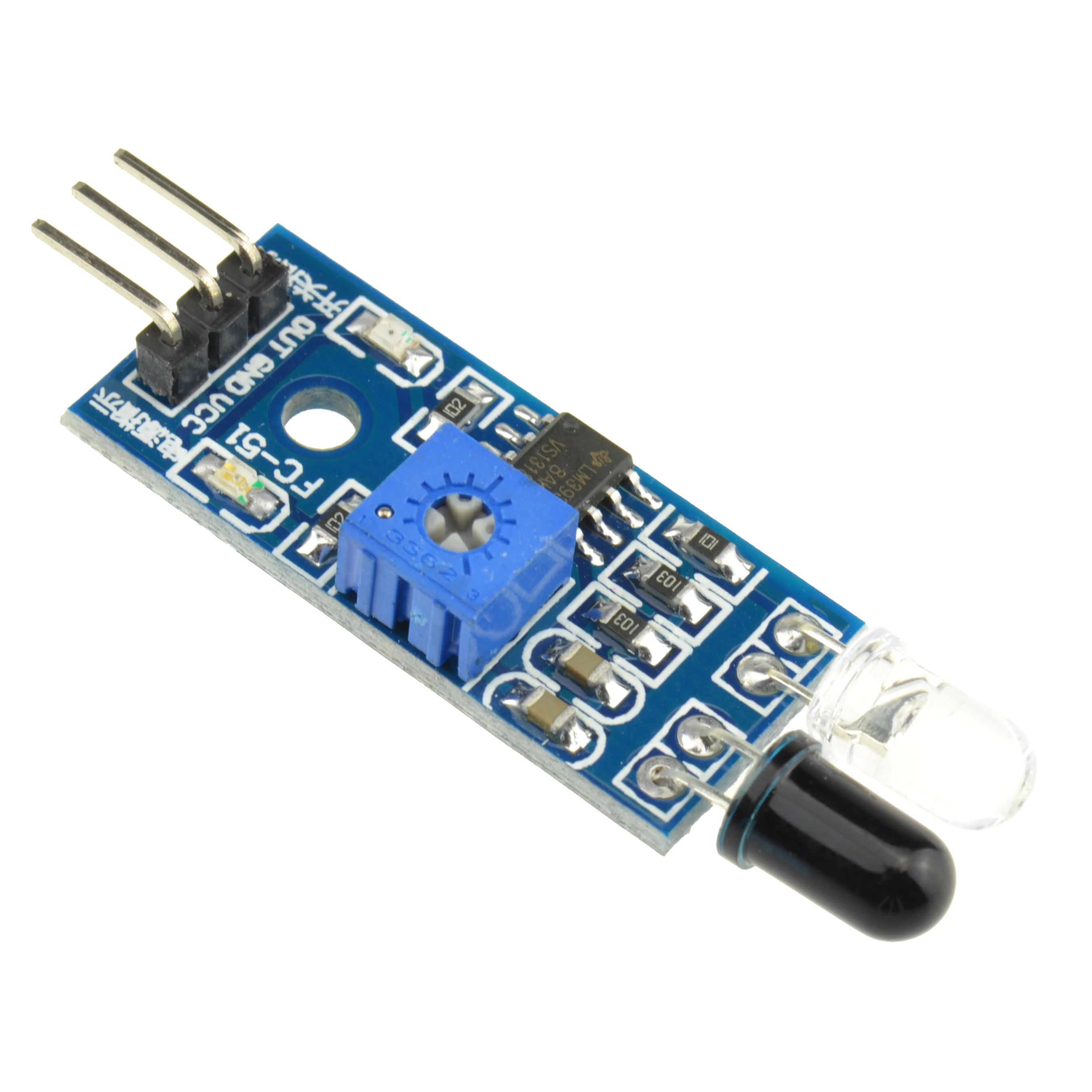 DC 3.3V-5V IR Infrared Obstacle Avoidance Sensor Module for Arduino Smart Car Robot 3-wire Reflective Photoelectric