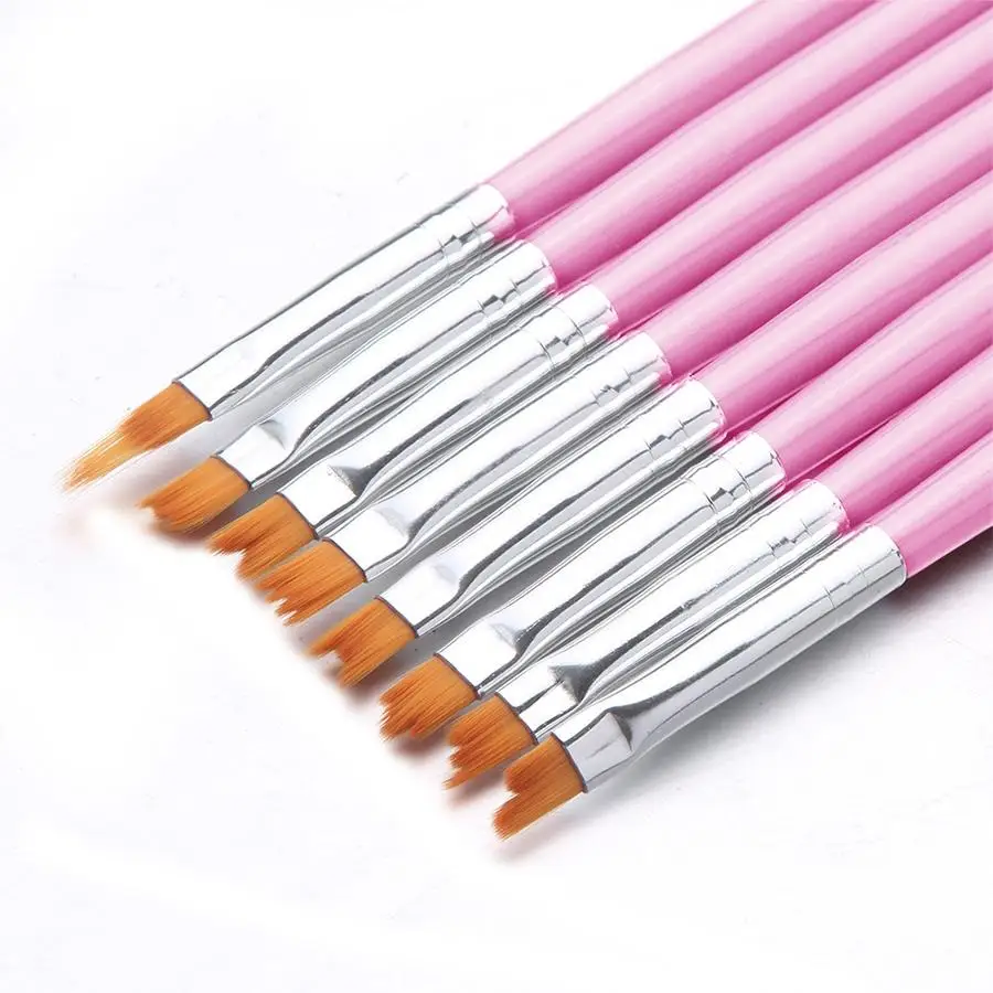 8Pcs Premium Nail Art Brush Set - UV Gel Gradient, Flower Drawing & Acrylic Painting Tools for Manicure