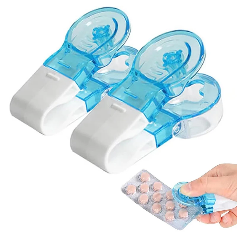 1PC Portable Pill Taker Anti Pollution Pill Popper Reusable Medication Dispenser Pill Taker Cup Travel Medicine Organizer Box