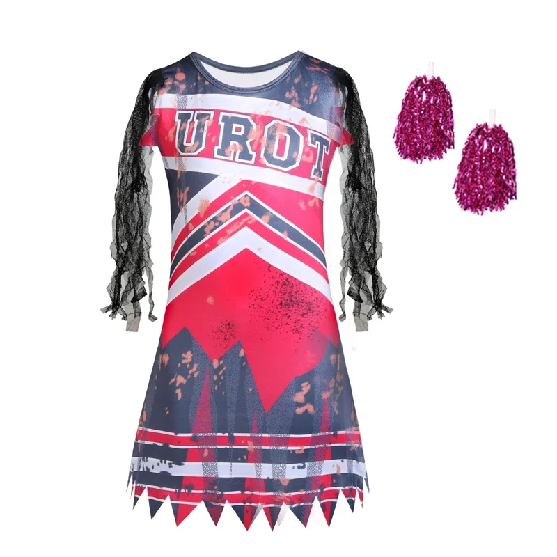 Bambini carnevale Halloween Cheerleader costume cosplay ragazze Adform fancy dress zombie cheer camp costumi vestiti per ragazza