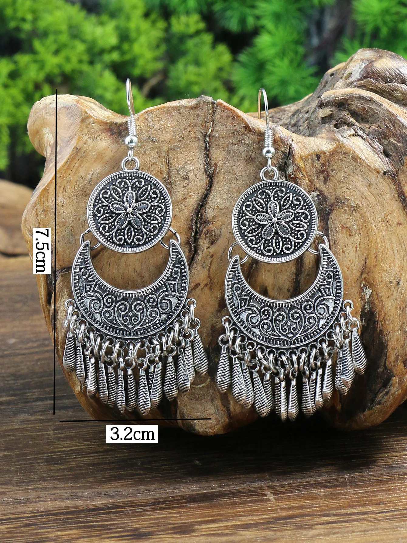 Ethnic Style Metal Long Style Tassel Earrings Retro Premium Earrings Jewelry Ladies Gift