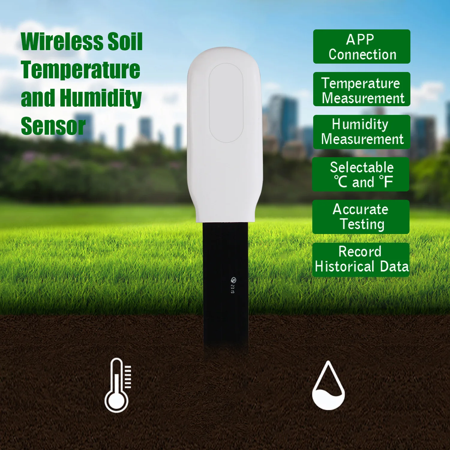 FK-S08 Intelligent Testing Instrument Soil Moisture and Temperature PlantsFlowers Horticulture and Irrigation Equipment