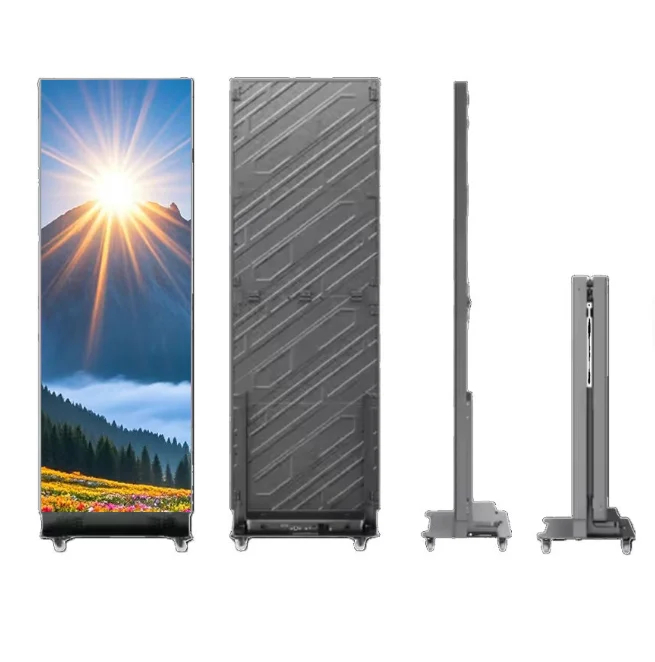 Foldable P1.53 640x1920mm HD Commercial COB LED Poster Display (Flight Case Included)