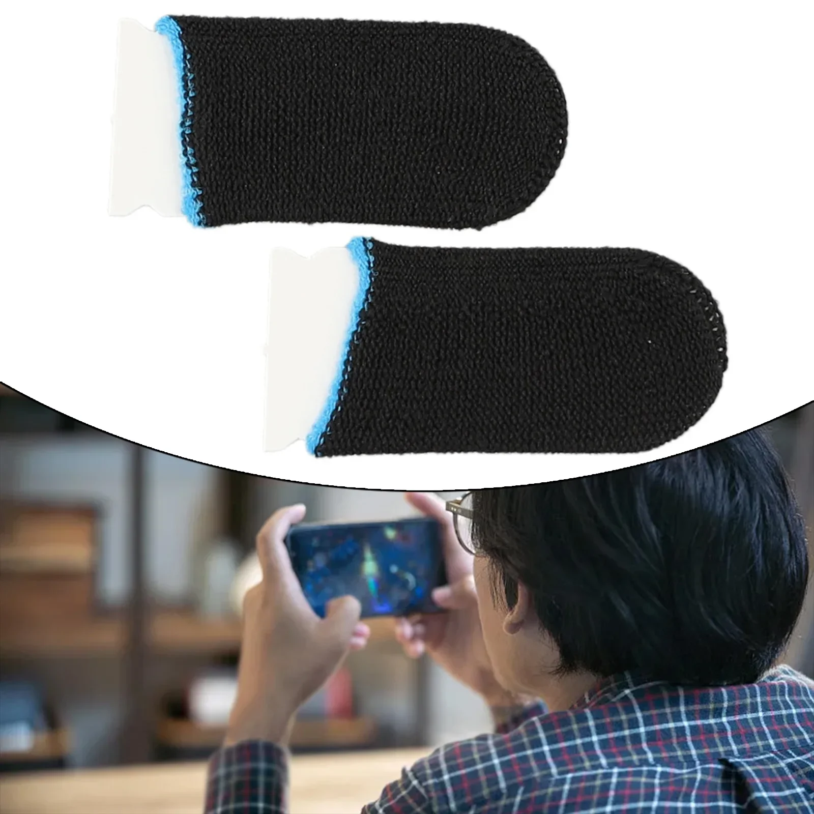 Fiber Gaming Finger Sleeves Breathable & Comfortable Improved Sensitivity Adjustable Fit Stylish Color Palette