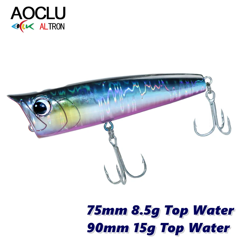 

AOCLU-Big Popper Fishing Bait, 75mm, 8.5g, 90mm, 15g, Strong Splash, Sea Bass, Boat, Strong, Easy Cast, 1Pc