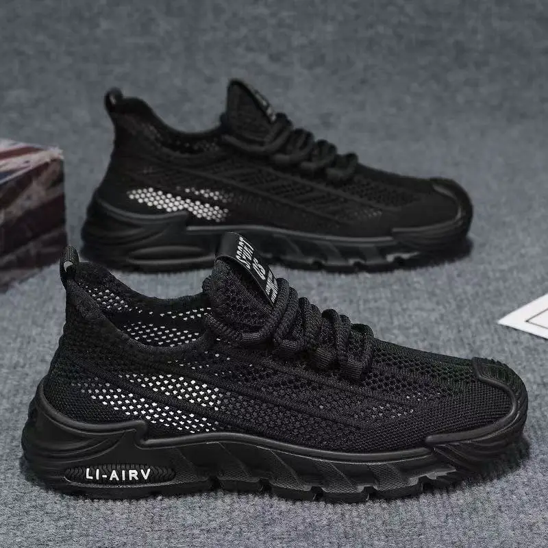 Men's Summer Breathable Anti-Slip Running Shoes Soft Bottom Mesh Upgraded Work Casual Sports Trendy Shoes Hollow out Design view 3