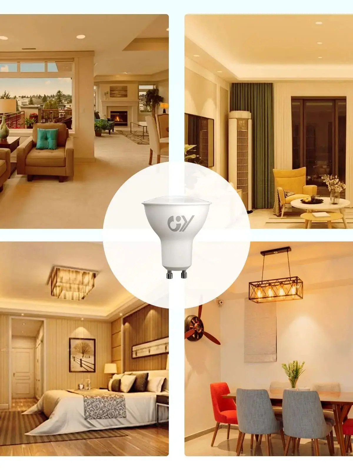 GY GU10 LED-Glühbirne 4,9W 780lm 80W Halogen-Ersatz 110 °   Nicht Dimmbare Energieeffizienzlampe der Klasse B mit Strahlwinkel für Innenbeleuchtung