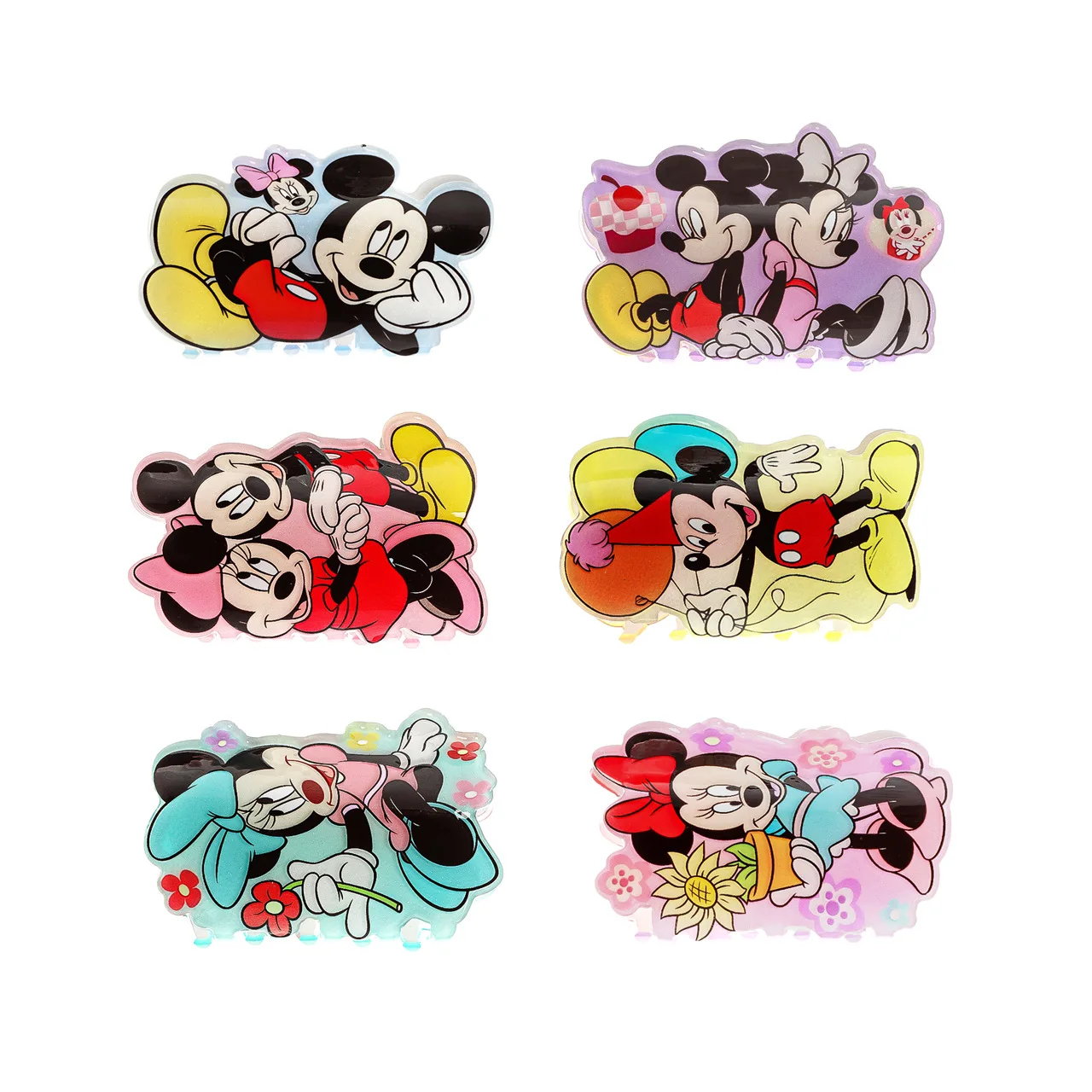 

Disney Mickey Hair Clips Cartoon Cute Acrylic Cartoon Hair Clips Hair Accessories Teenage Hair Plate Ponytail Clip Girls Gift