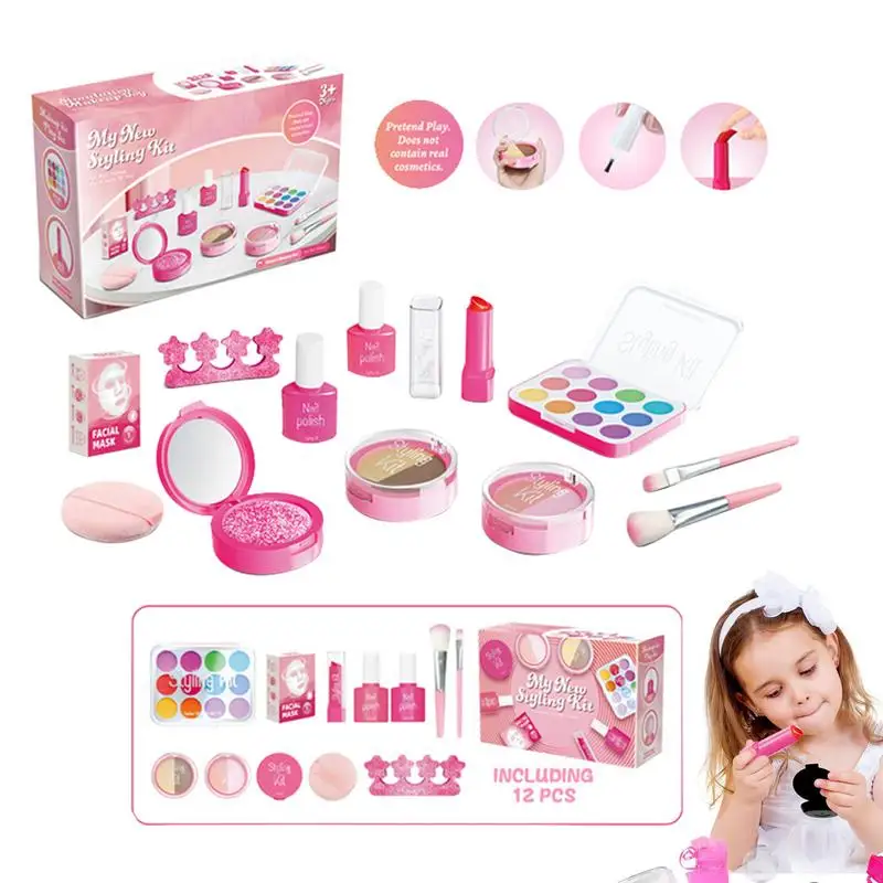 

Kids Pretend Play Makeup Set Play Makeup For Little Girls Makeup Kit Pretend Toy Makeup Set Imaginative Pretend Cosmetic Set For