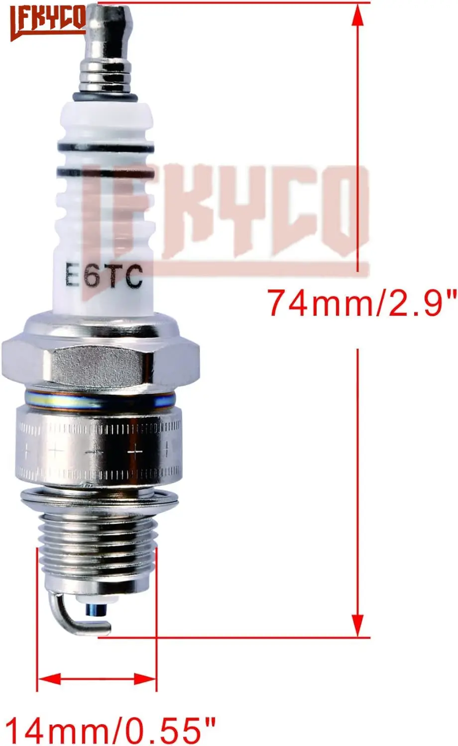 1/2/4PCS Motorcycle Spark Plug E6TC For Yamaha PW50 PW80 PW60 LT50 50cc70cc 90cc 110cc 150cc ATV Quad Moped Scooter Go Kart Dirt