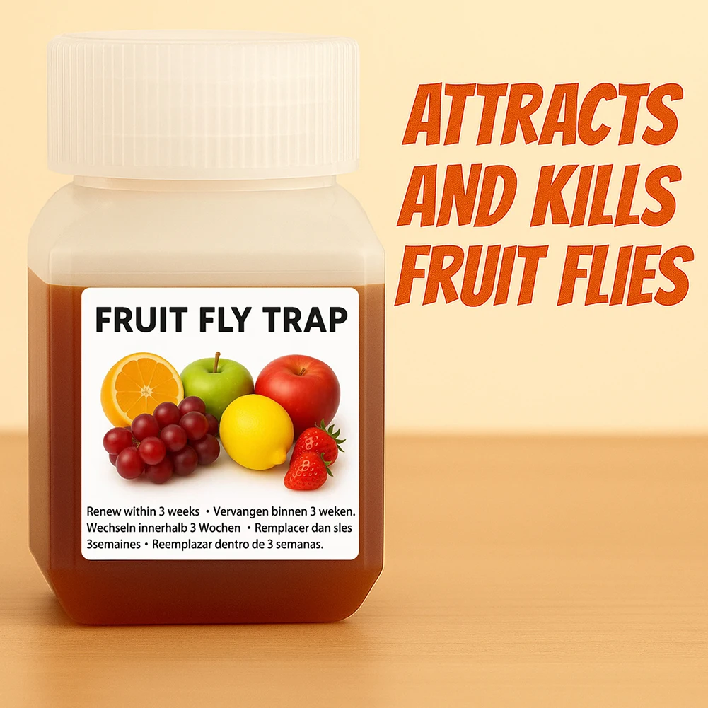 Stickys Flys Trap Attractant Refills Mess-Free Design For Easy Pouring Bar Restaurant Pantries