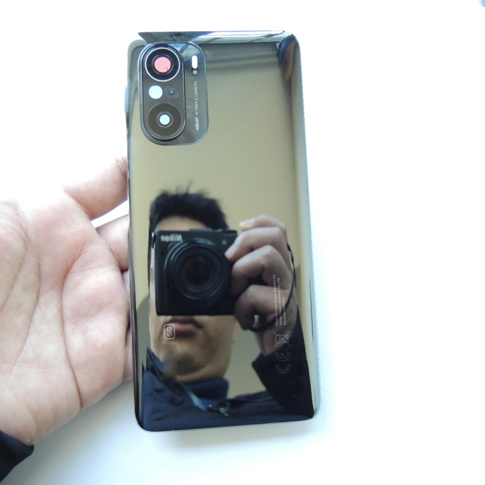 New For Xiaomi Poco F3 M2012K11AG Back Cover Chassis Case Rear Battery Housing Door + Adhesive Sticker Smartphone Parts